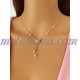 Golden necklace with heart and pearls