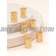 6 golden hair clips cylinder design