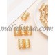 6 golden hair clips cylinder design