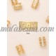 6 golden hair clips cylinder design