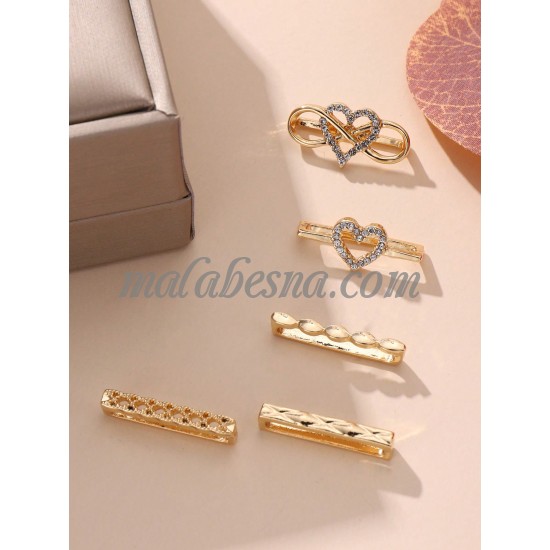 5 golden Pieces watch band rings