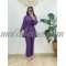 2 pieces purple suit with accessories on the shoulders and belt