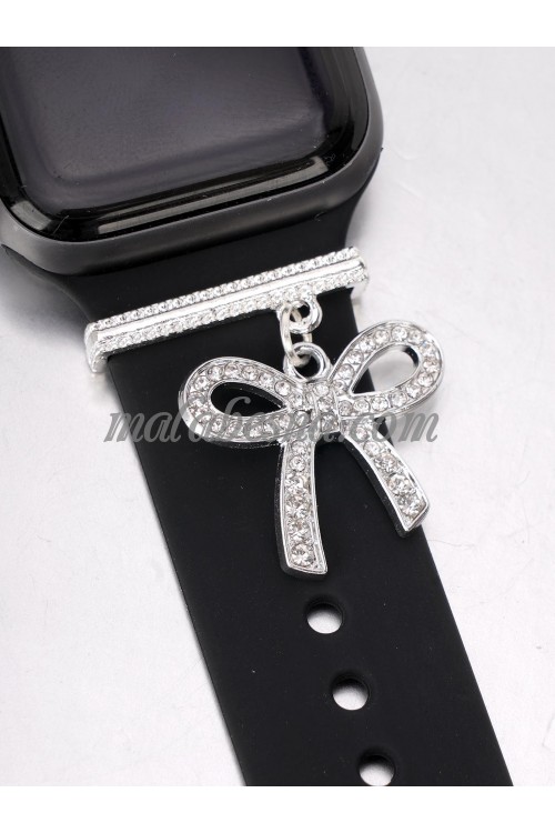 Bowtie silver watch accessory