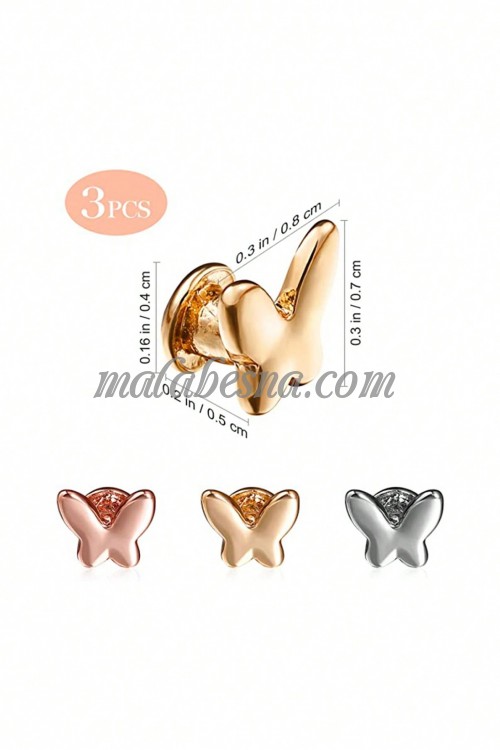 3 pieces Multi colorheart pins for the watch strap