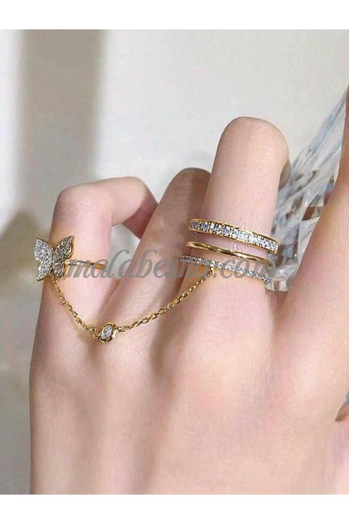 Twin Golden attached rings