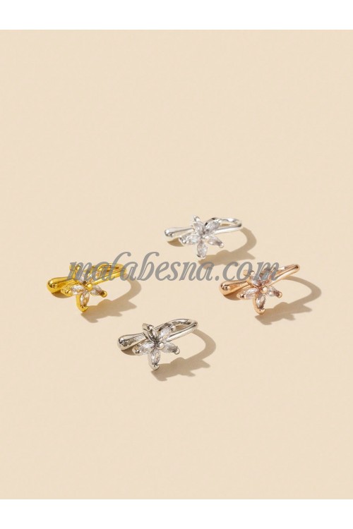 4 Pieces nose ring with flower