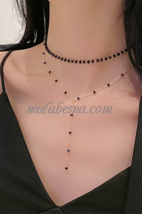 Gold Y Lariat Necklace