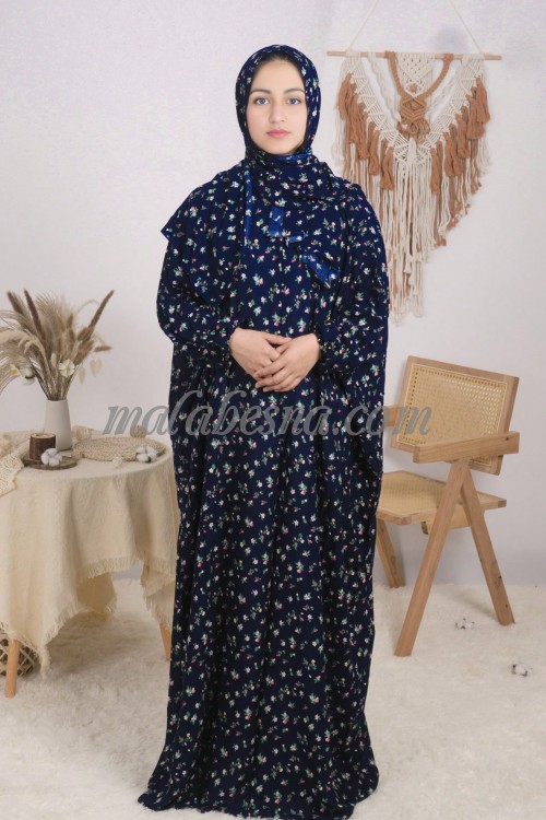 1 piece Prayer clothes black and blue patterned