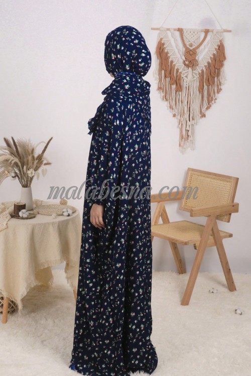 1 piece Prayer clothes black and blue patterned