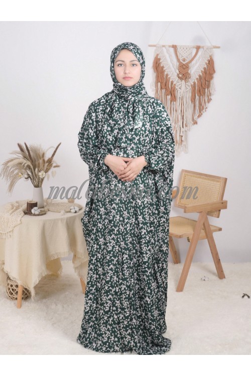 1 piece Prayer clothes Green patterned