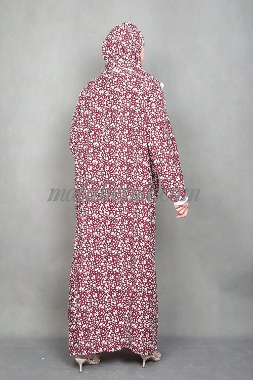 1 piece Prayer clothes burgundy patterned