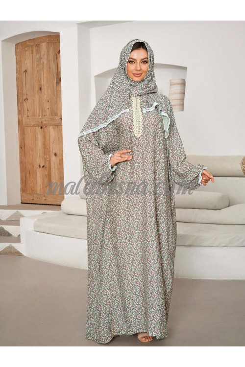 1 piece Prayer clothes Light Green patterned