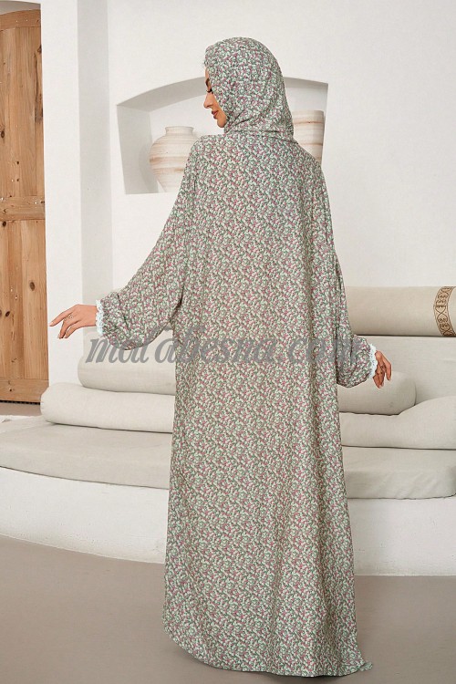 1 piece Prayer clothes Light Green patterned