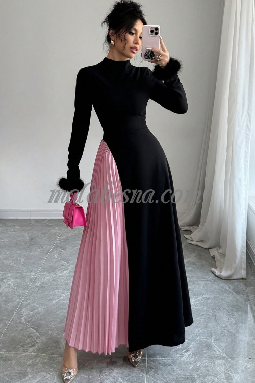 Black dress with pink in the middle