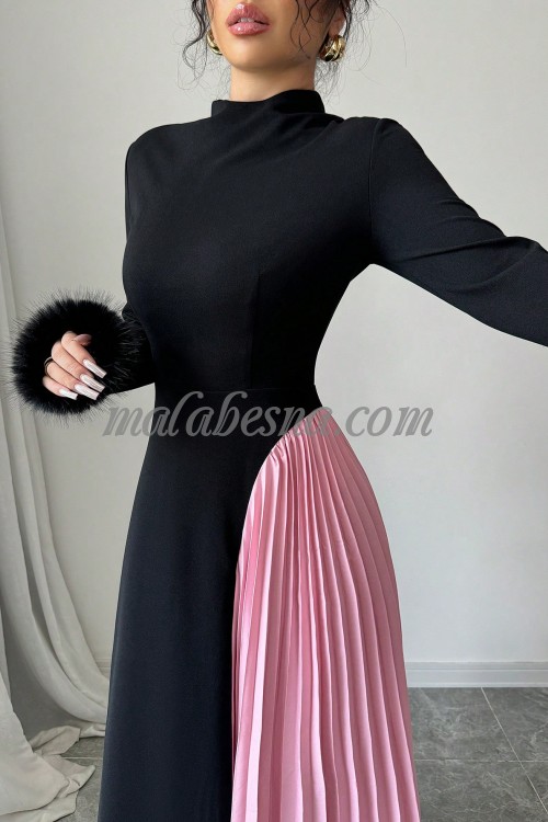 Black dress with pink in the middle